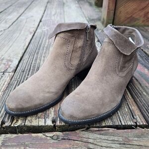 Paul Green, Womens, Boston Booties, Brown, Mineral Soft Nubuck, Sz 4.5 UK